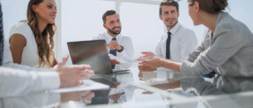 business team at an office meeting