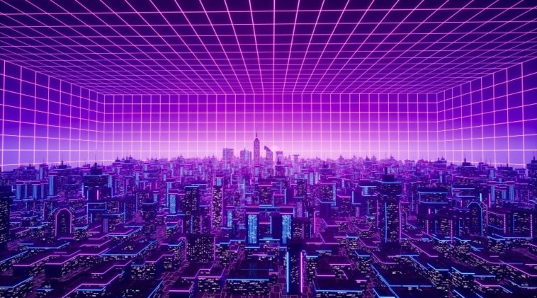 3d metaverse city