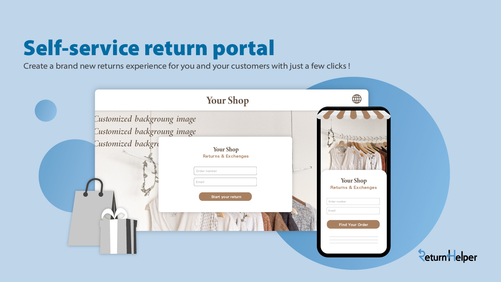 return helper's self-service return portal