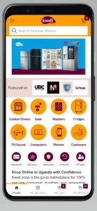 kweli.shop homepage on a smartphone screen